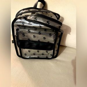Skinny Dip Money Sign Mini Clear Backpack